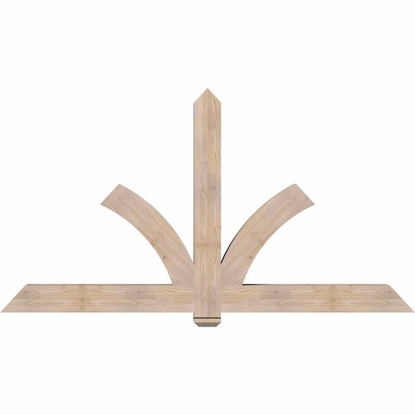 Ekena Millwork Redmond Smooth Timber Gable Bracket, Douglas Fir, 84"W x 45"H x 5 1/2"D x 5 1/2"F, 13/12 Pitch GBW084X45X0606RED00SDF - main